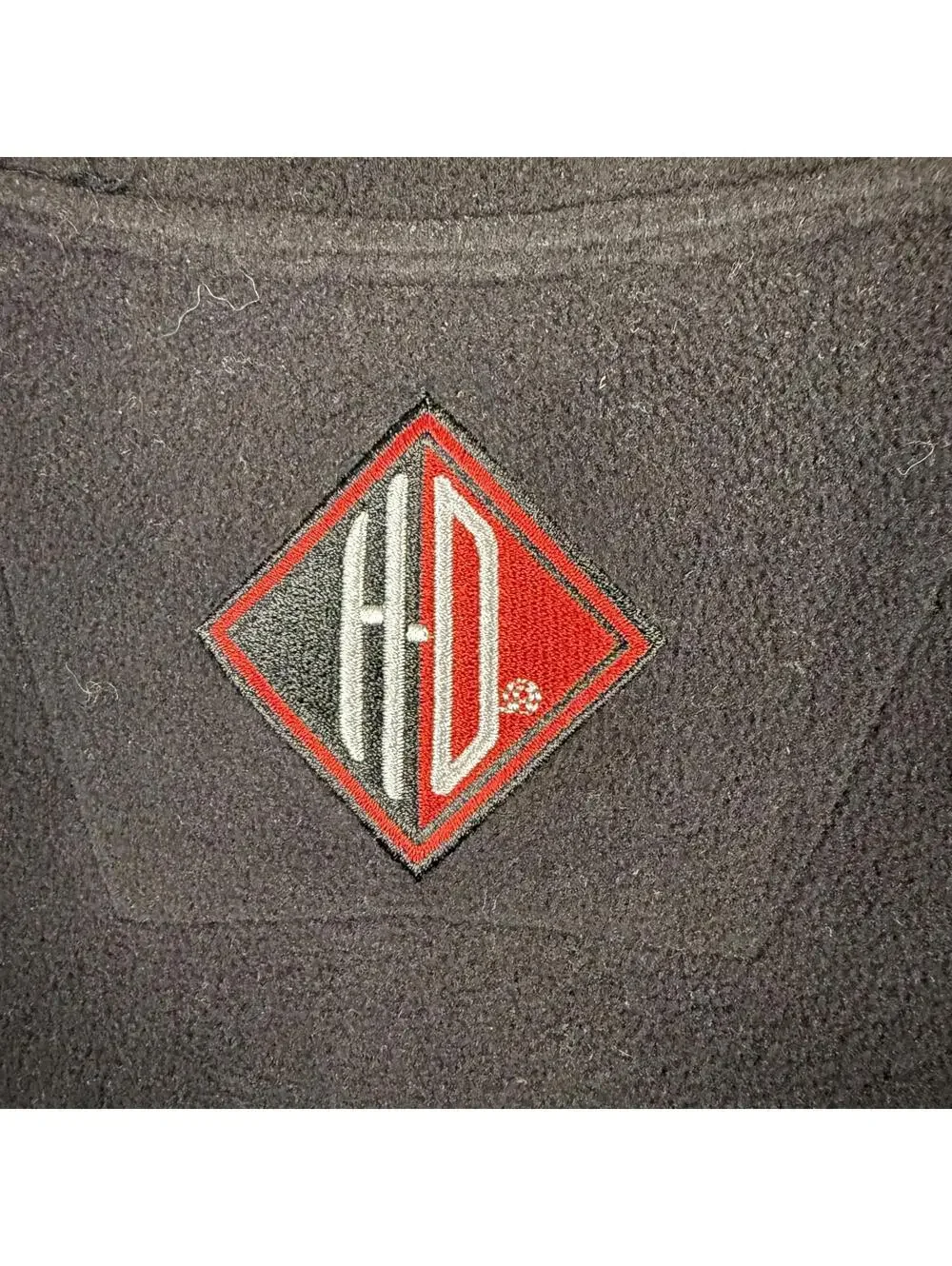 Harley Davidson Men’s 1/4 Zip Fleece Pullover Black Sewn Graphics Large 638